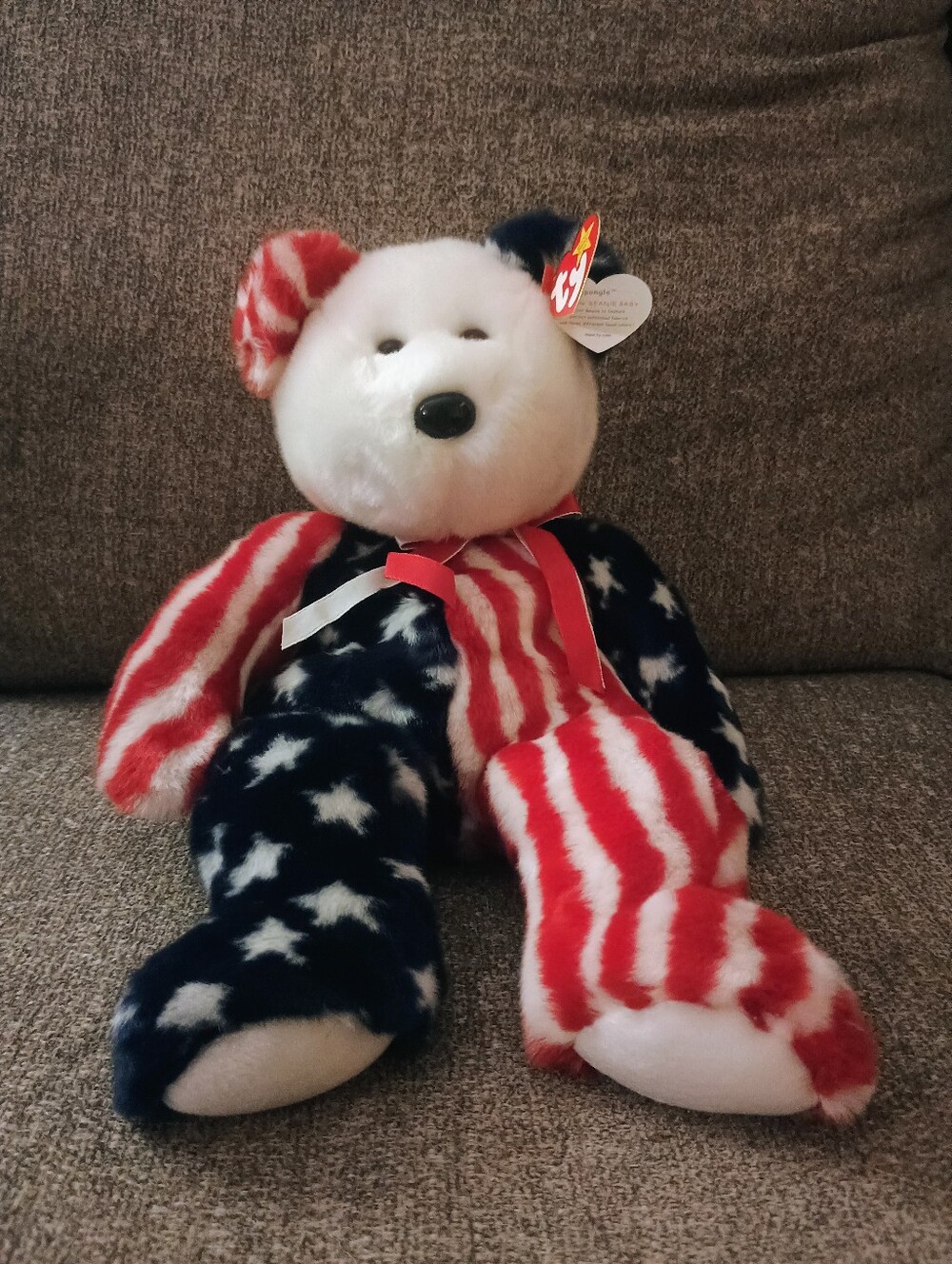 Ty Beanie Baby Spangle The Bear New Mint Condition 8 Inch